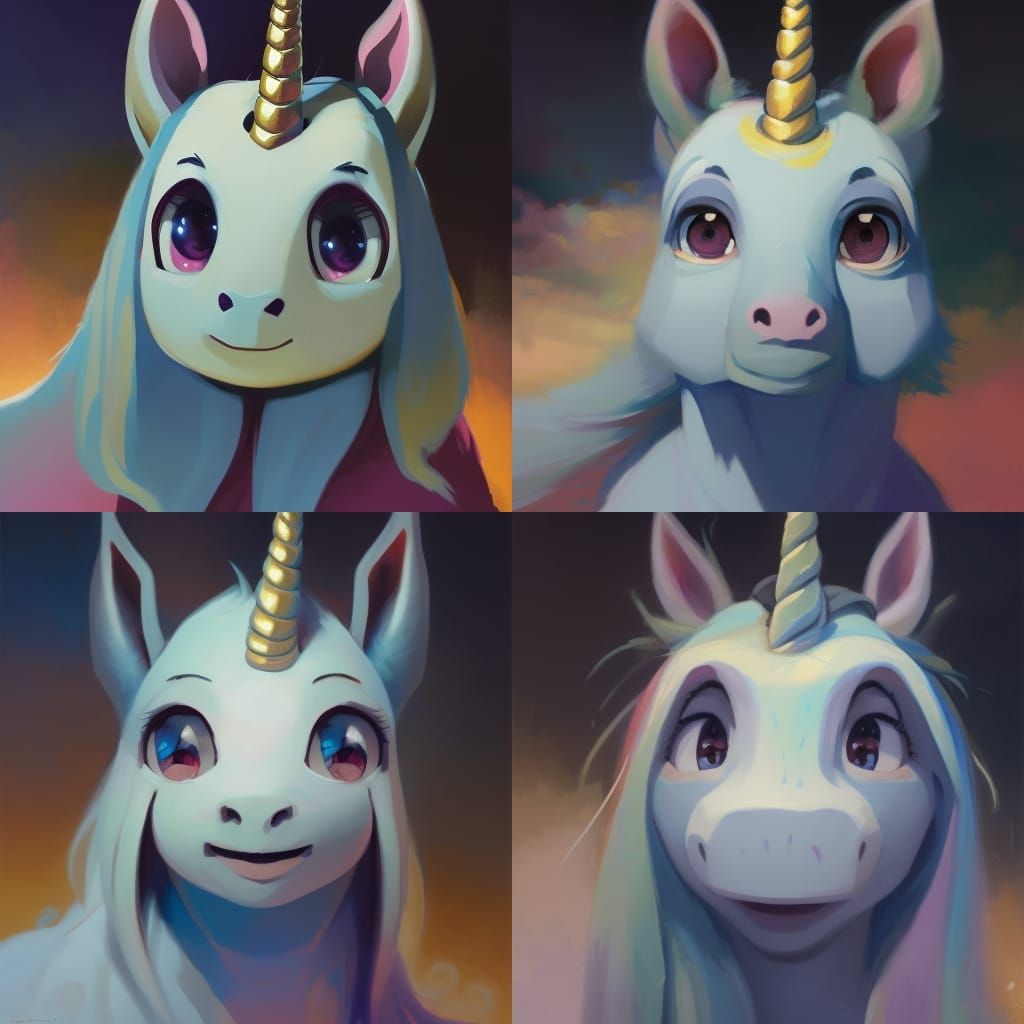 Enchanting Unicorn Wizard in Studio Ghibli Style