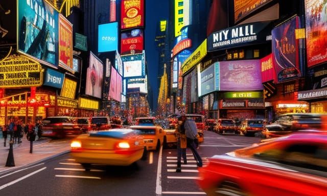 Broadway at Night: Cinematic Digital Matte Painting