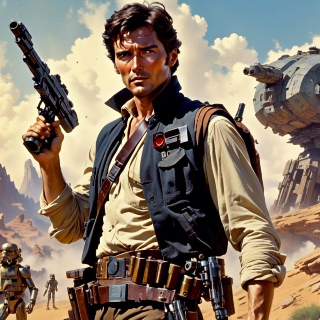 Gregory Peck as Han Solo in Star Wars Movie