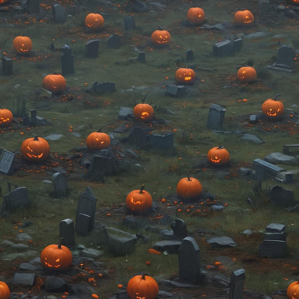 Eerie Halloween Ghosts Rise in Digital Painting