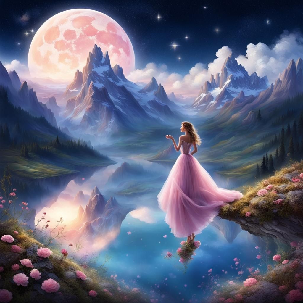 Magical Mountain Dance in a Dreamy Sky