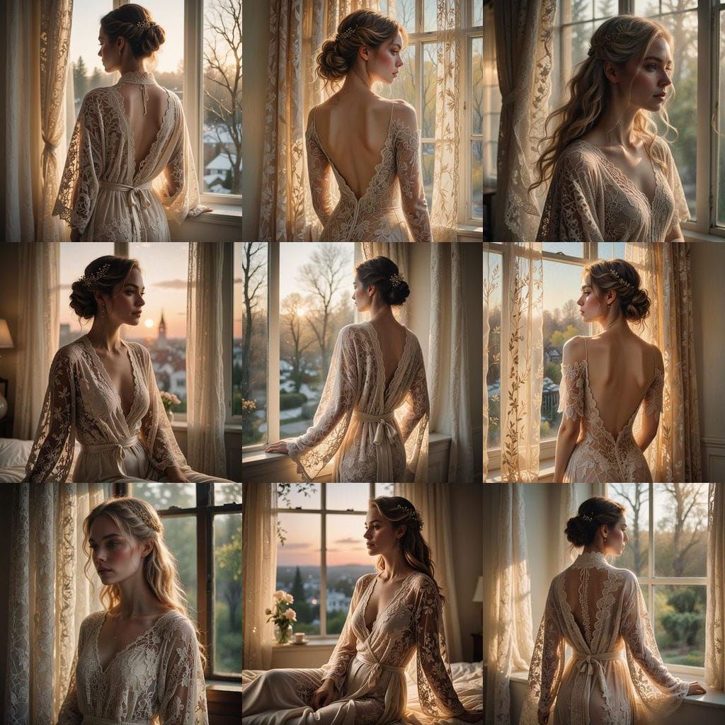 Softly Lit Bedroom Scene at Dawn