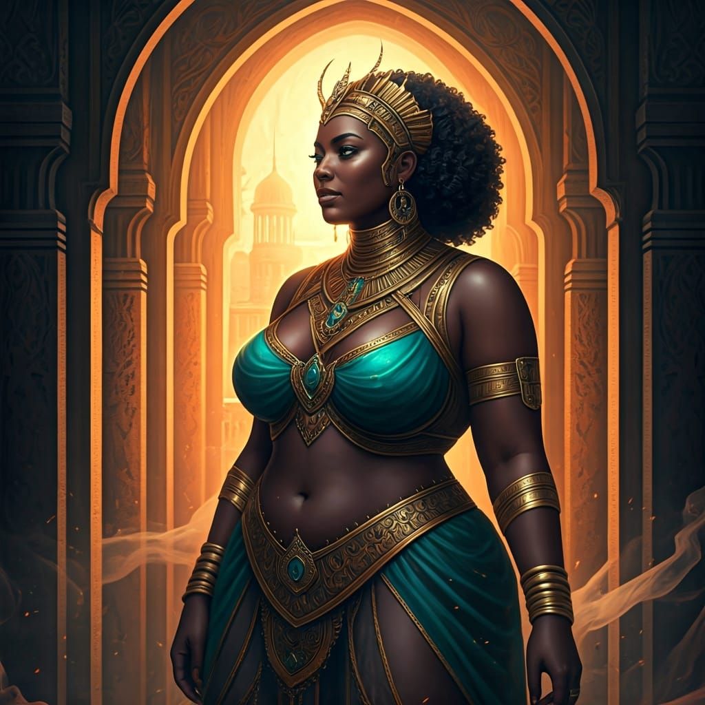 Goddess in Agrabah Palace with Mystical Smoke