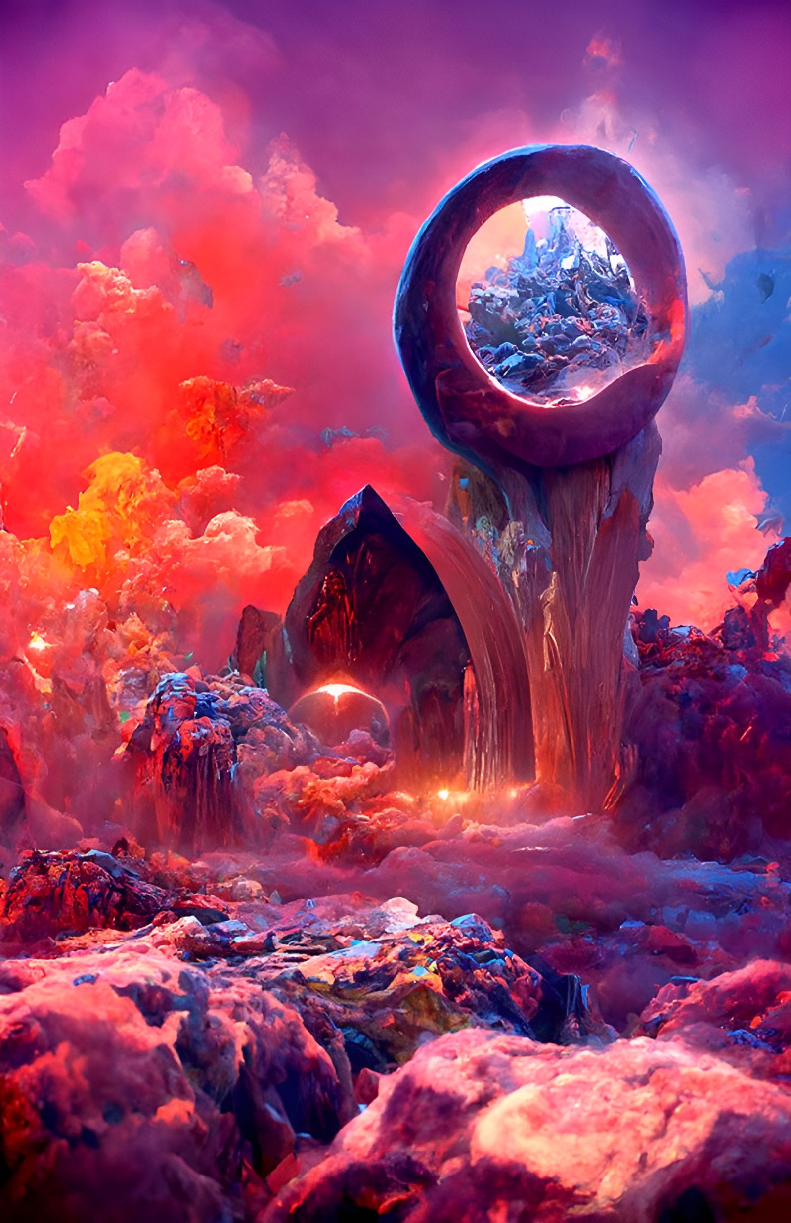 Mystical Geode Portal to Alien World