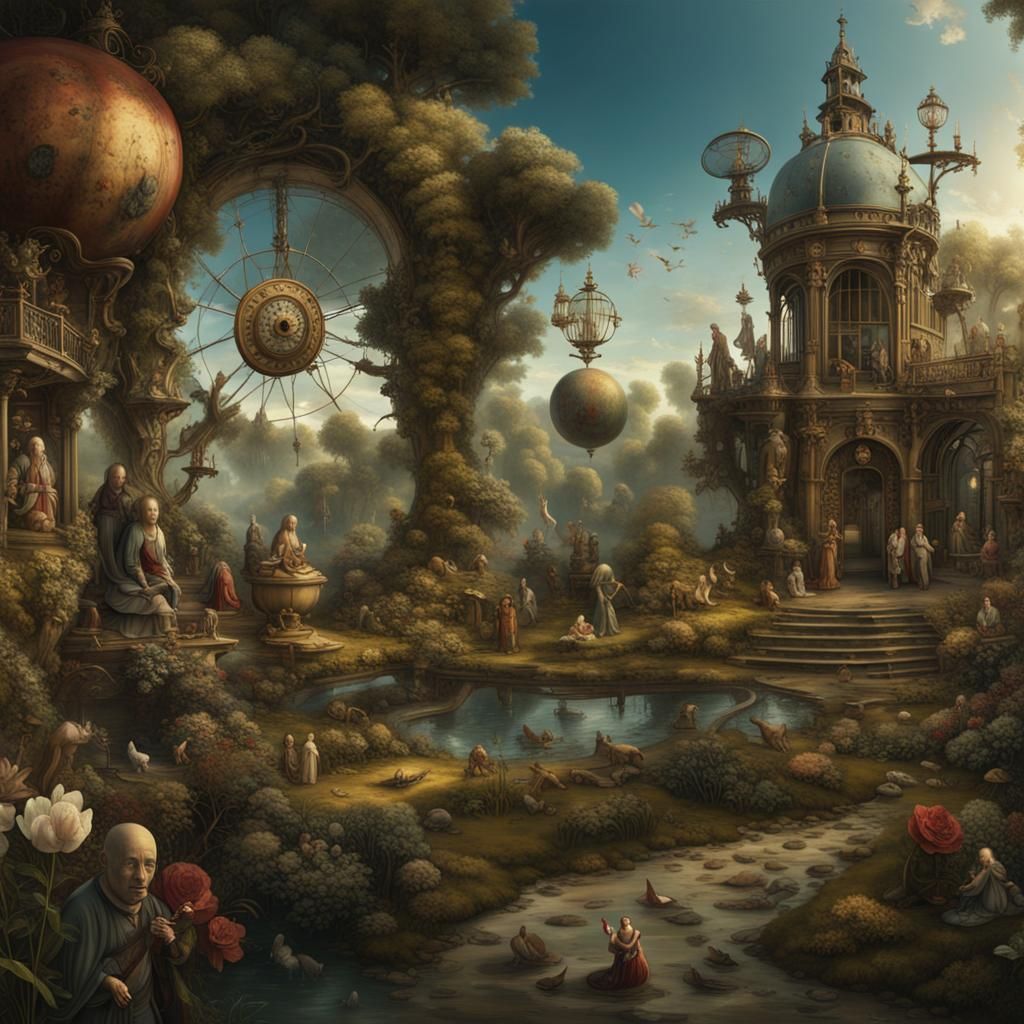 Steampunk Garden of Earthly Delights: A Matte Painting