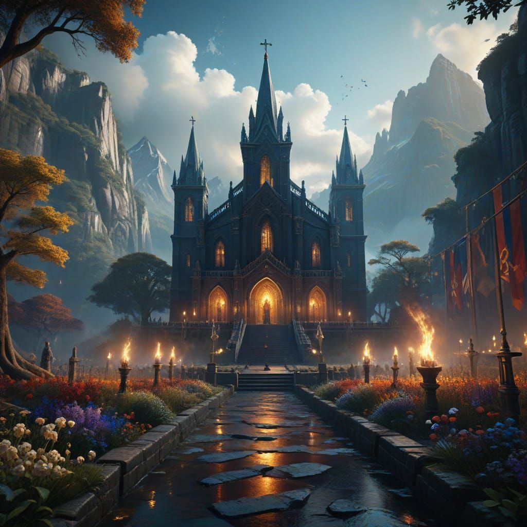 Fantastical Religious Freedom Day Matte Painting