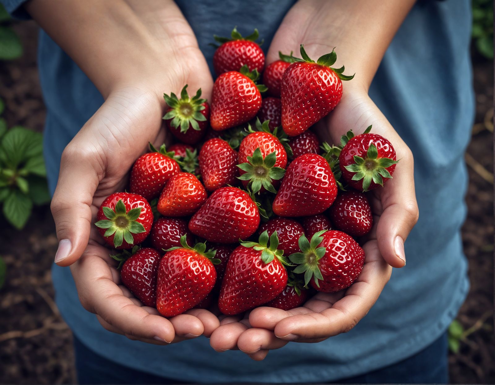 Boy with Strawberries: Hyperrealistic 64MP Photo