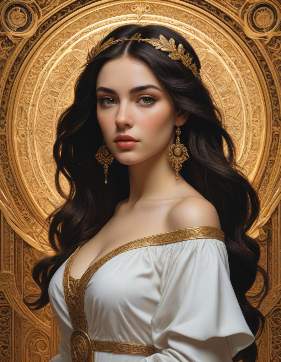 Symbolist Artwork Featuring Whimsical Figures