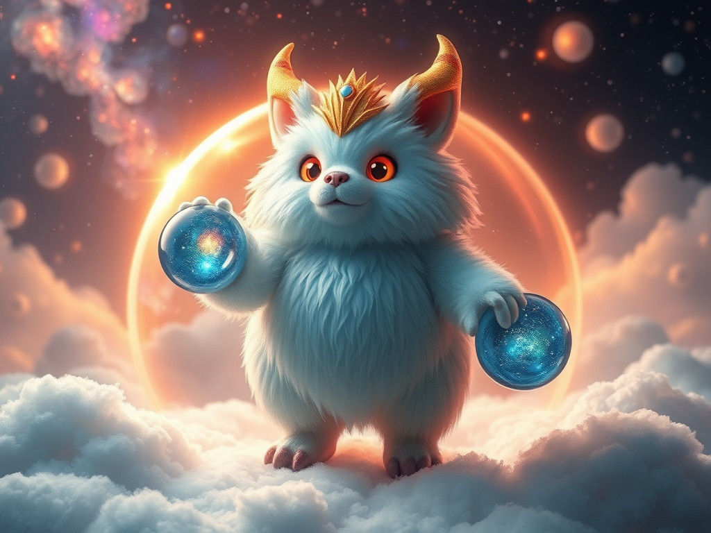 Anthropomorphic Character Encased in Miraculous Spheres