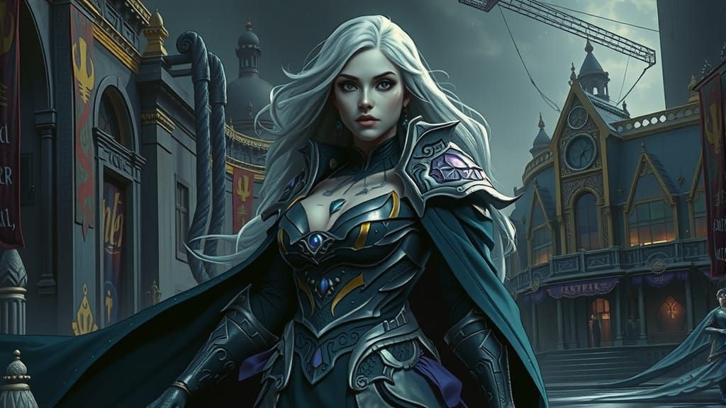 Ethereal Dark Fantasy Princess in Glowing Hues