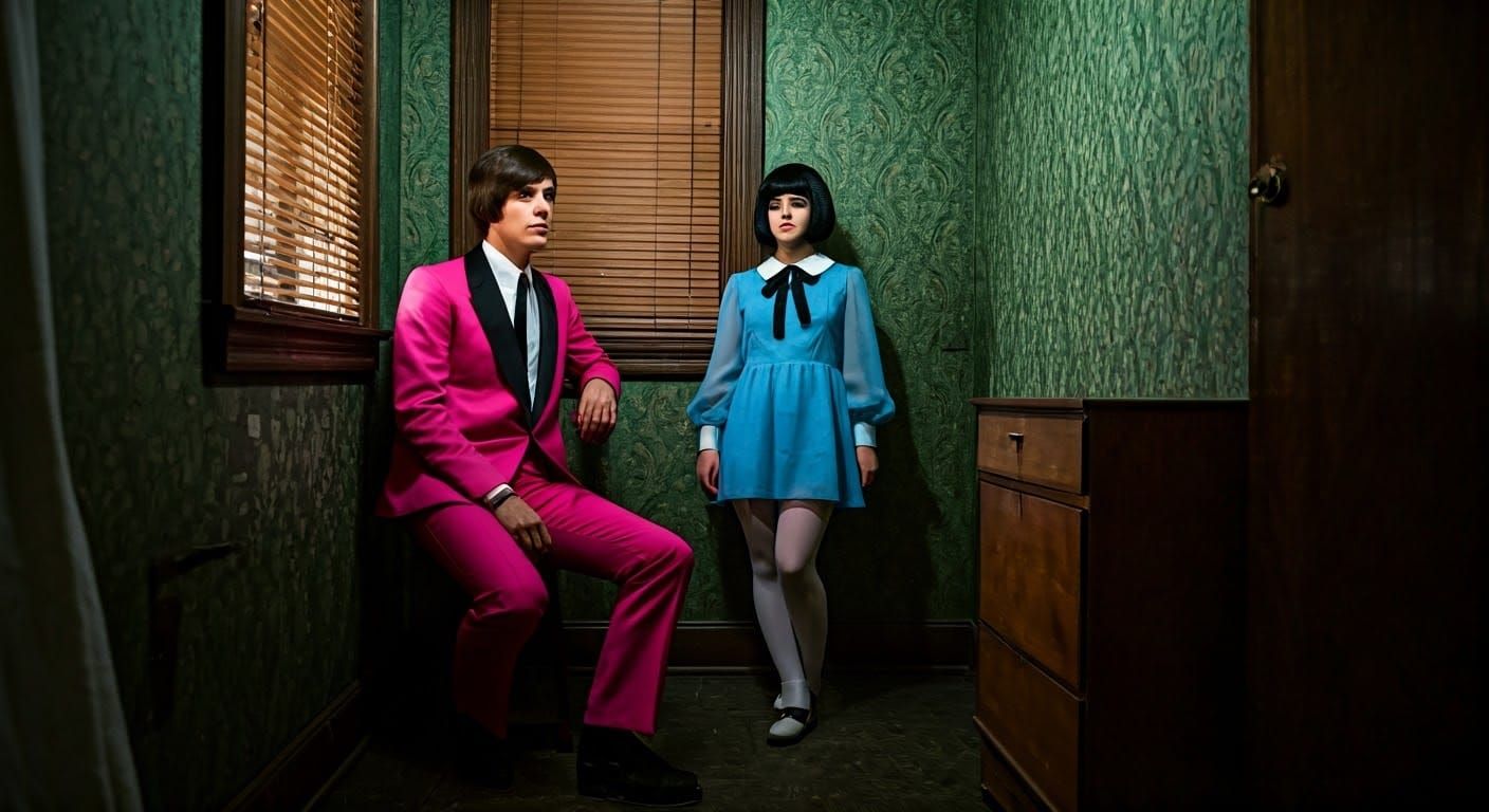 Midnight Mod Lovers in Cramped Motel Room, 1969