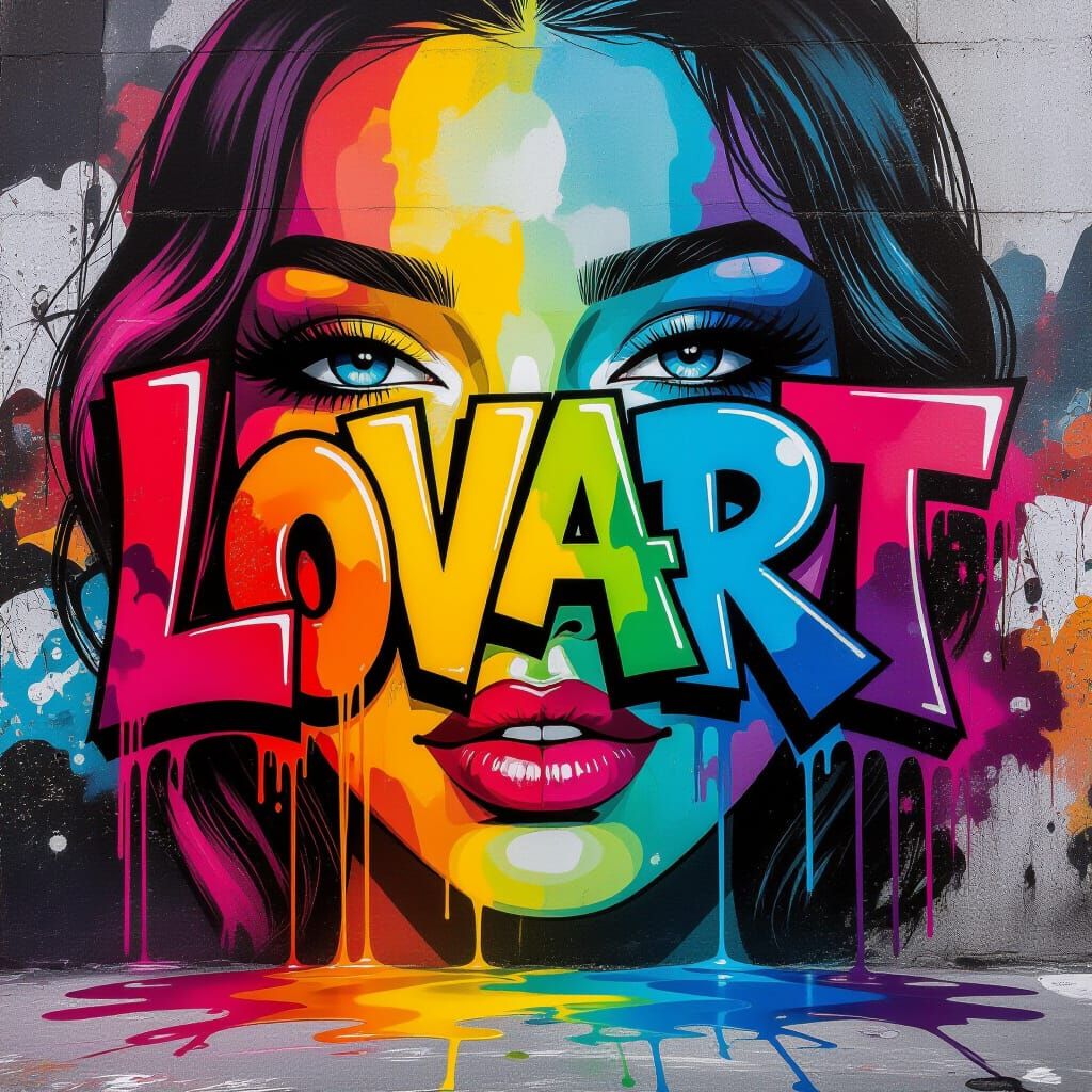 Graffiti Street Art with Splash Effects