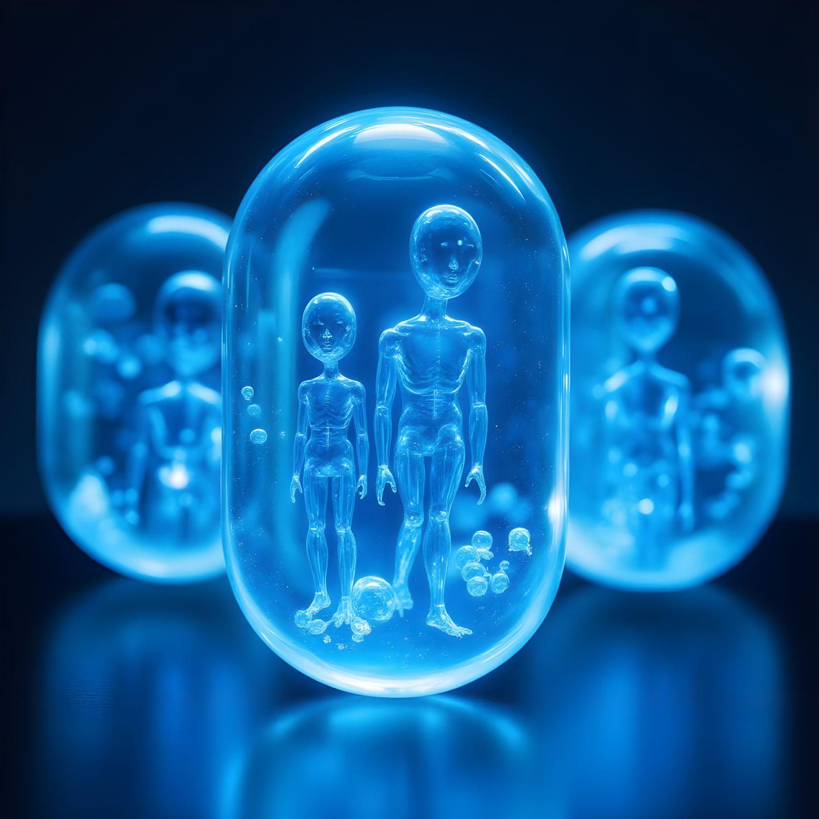 Hyperrealistic Capsules Containing Tiny People