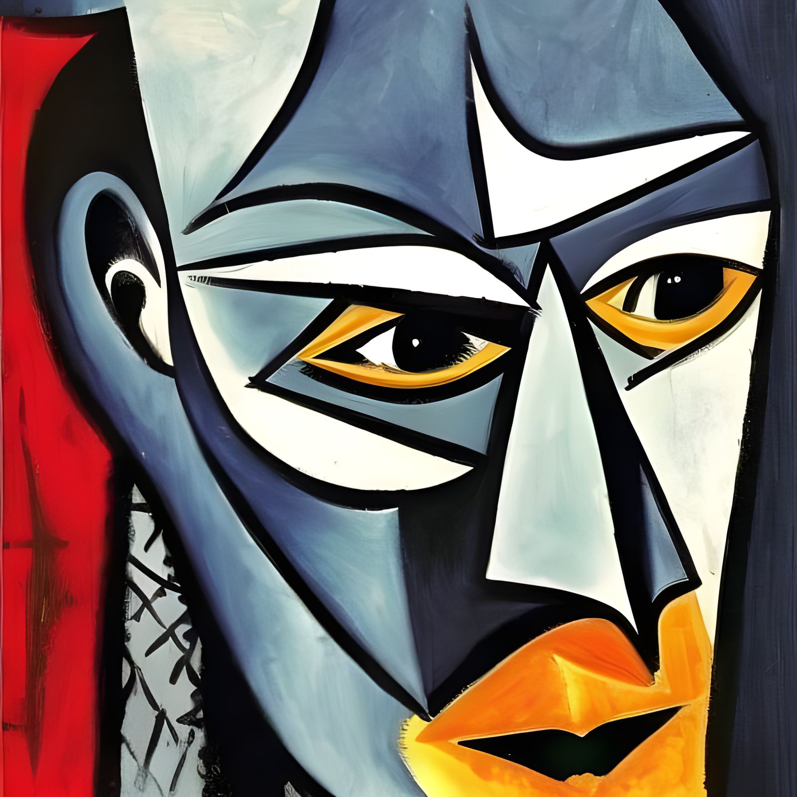 Batman as Cubist Renaissance Portrait