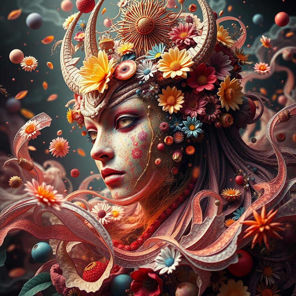 Sacred Brew of the North in Vibrant Surrealism