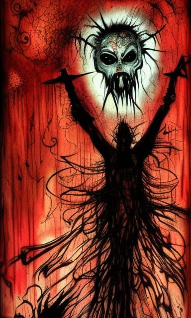 Evil Zombie Balloons in Biopunk Horror Style