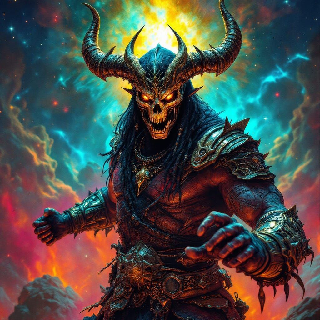 Psychedelic Shao Kahn in Cosmic Arena