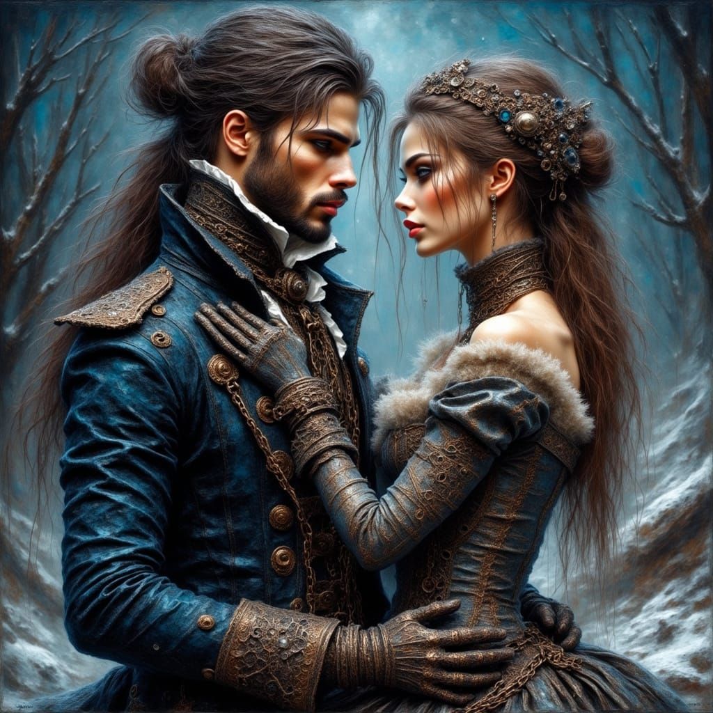 Siberian Prince and Beringi Princess in Tundra Kiss