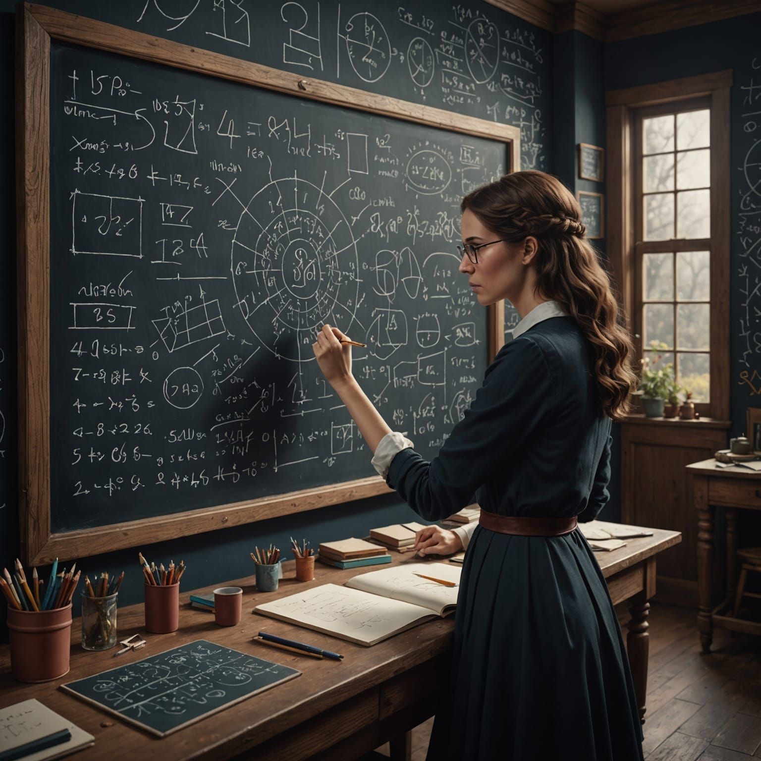 Mathematical Magic Surrounds a Captivating Teacher in a Fant...