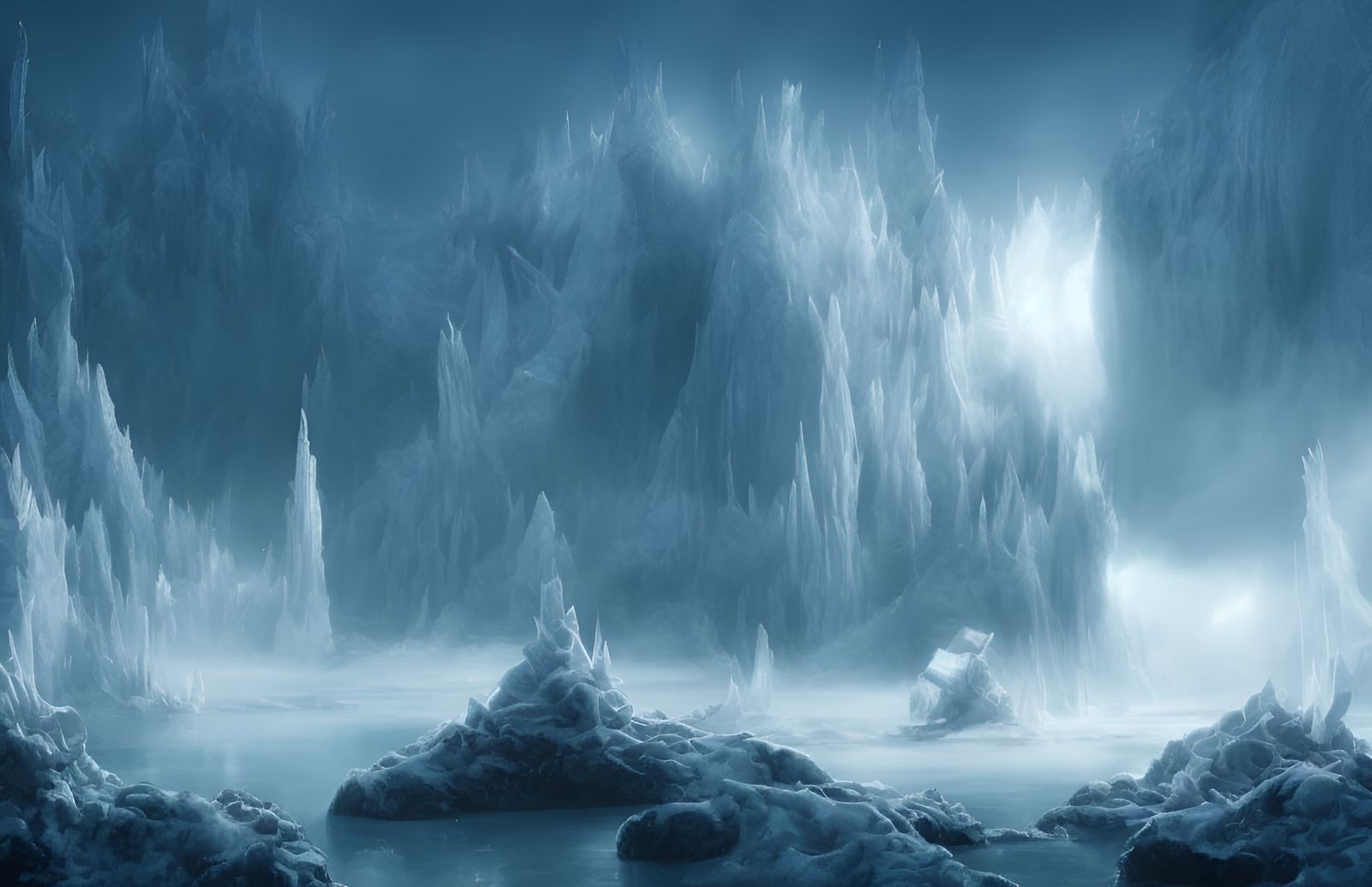 Frozen Lake in a Fantasy World