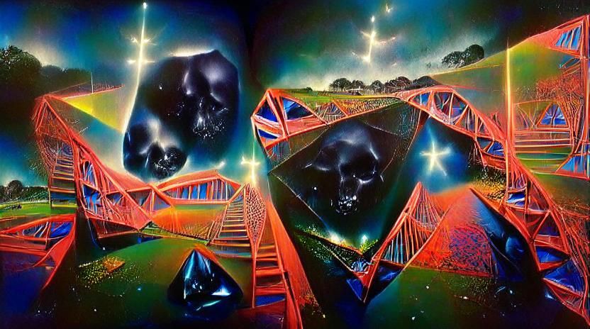 Surreal Bridge Between Life and Death