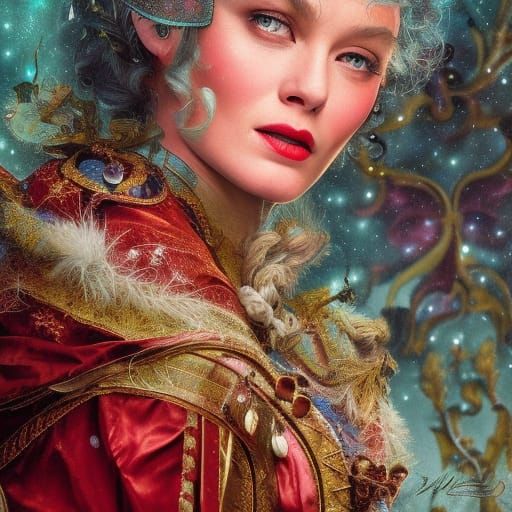 ultradetailed close up of Vogue outlander Sorcerer of the Ne...