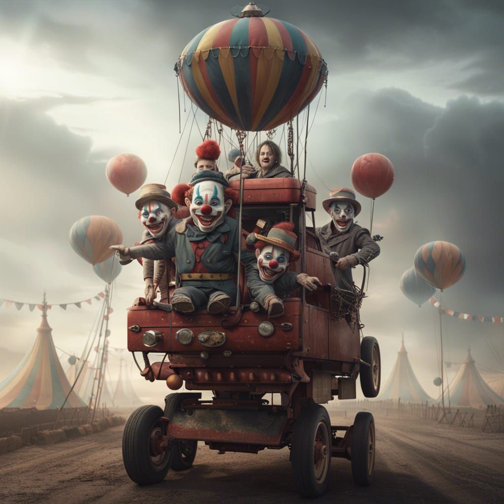 Clown Car on Stilts: Digital Matte Painting