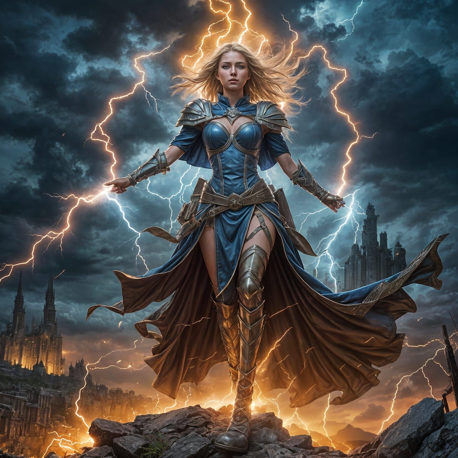 a fantasy style female warrior