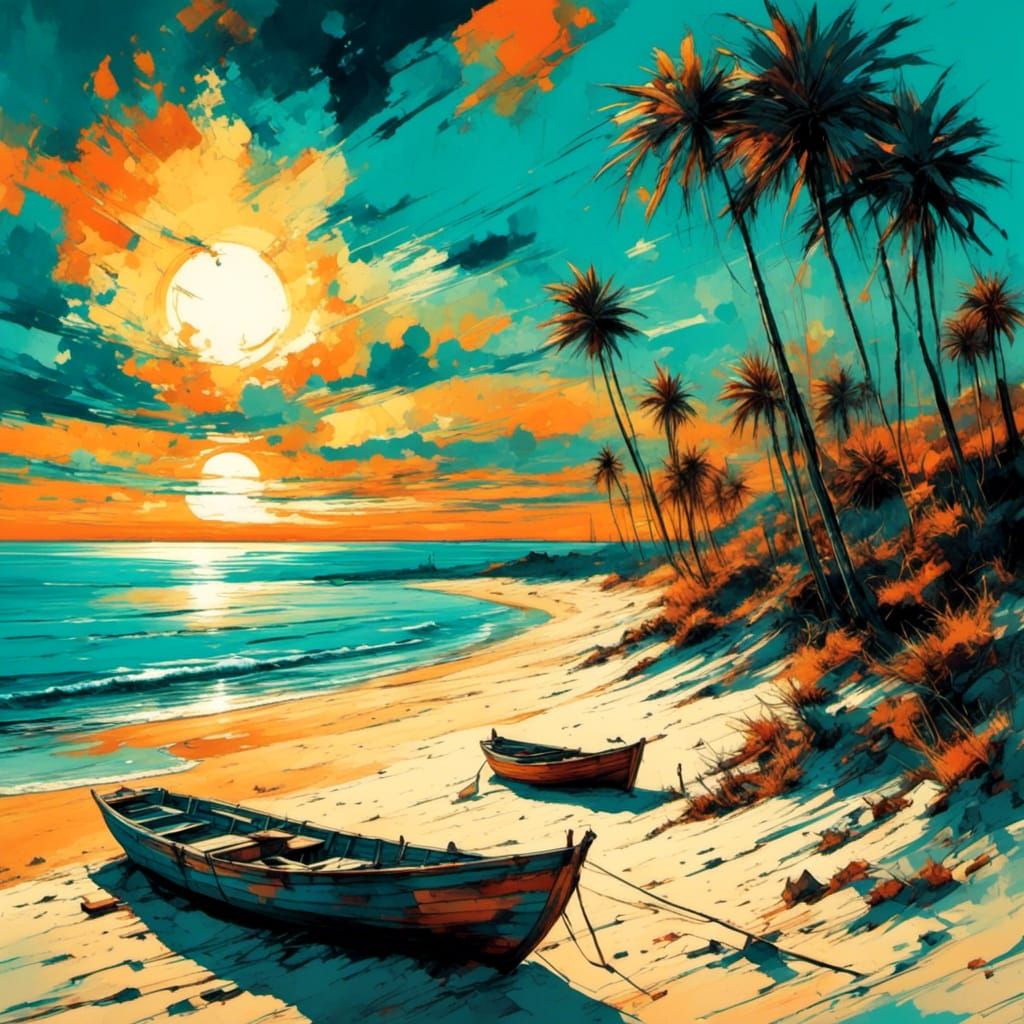 Tropical beach dunes