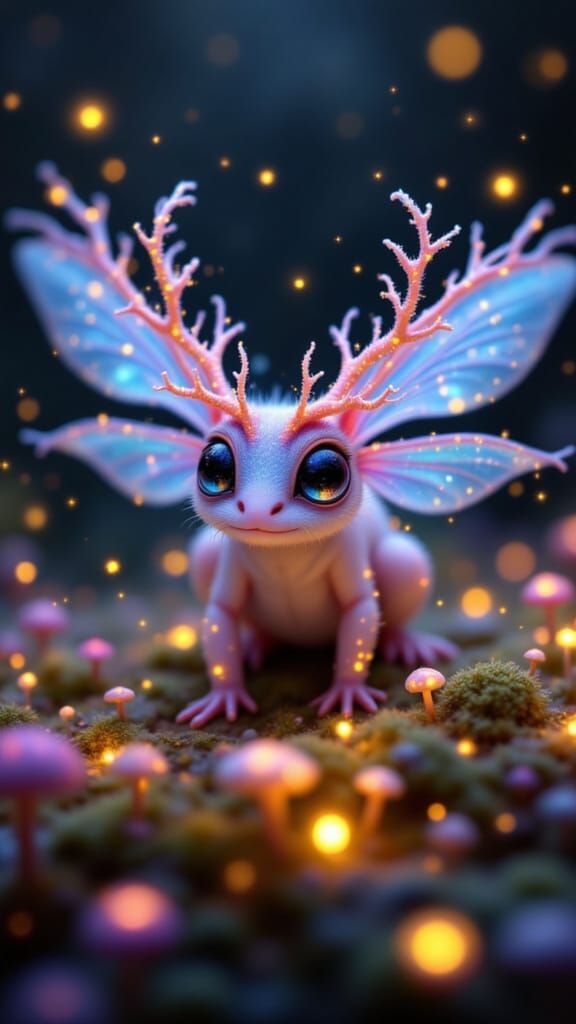 Magical Forest Creatures with Dragonfly Wings