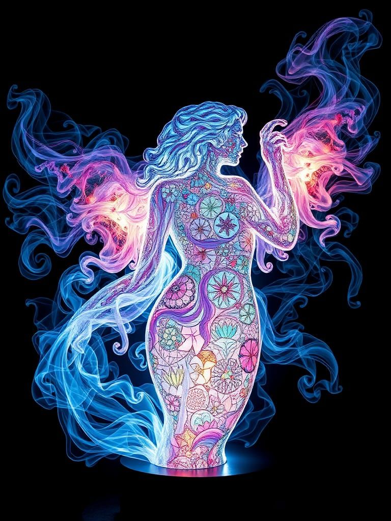 (Heavenly Light Projecting Into Your Soul A Light Sculpture ...