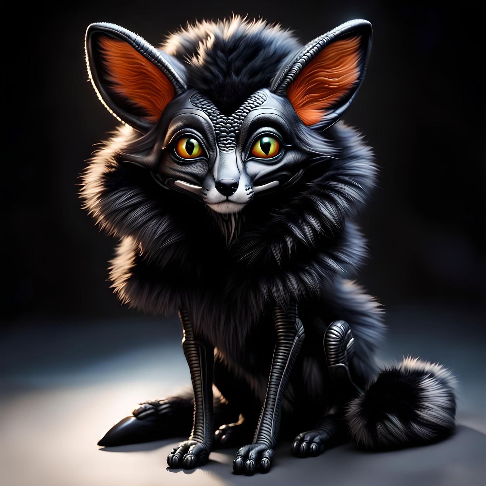 Hyperrealistic Portrait of Alien Pet in Photorealism