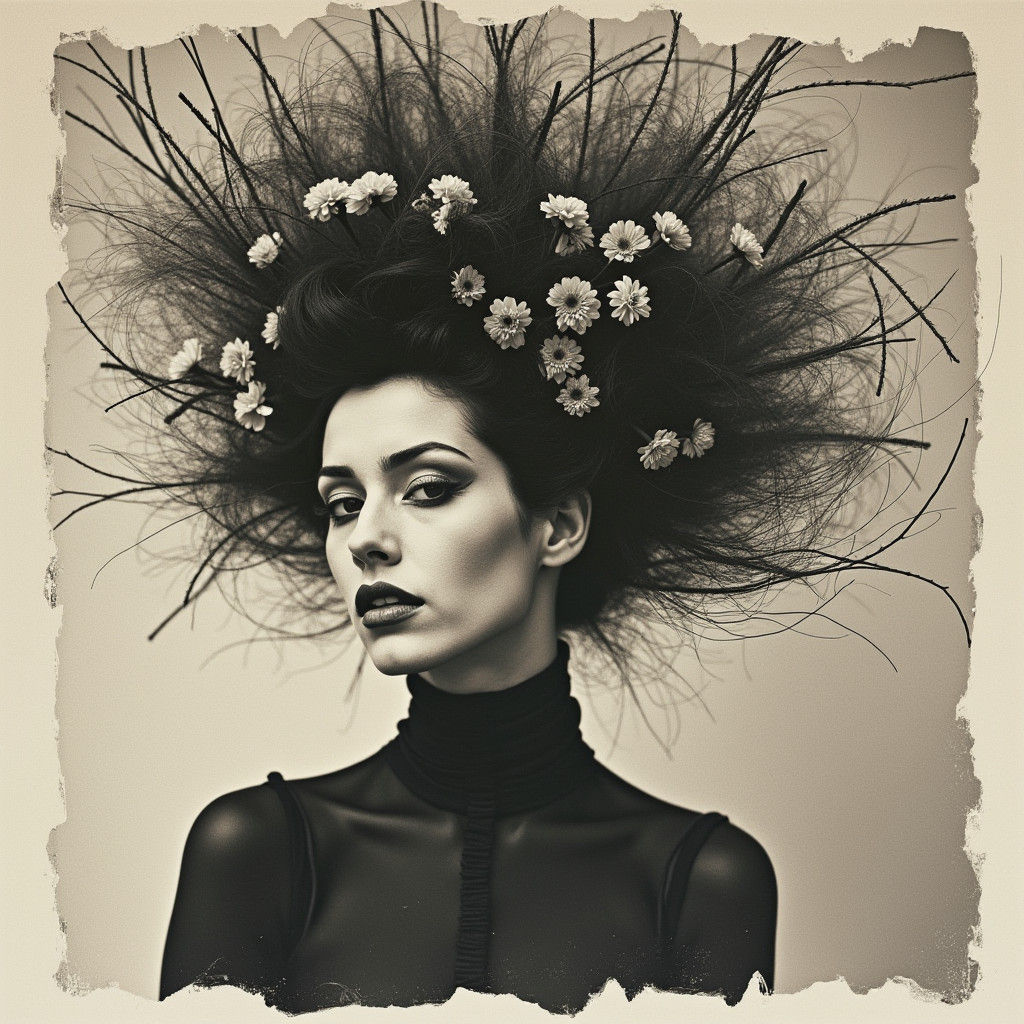 Photogram Portrait in Dadaist Collage Style