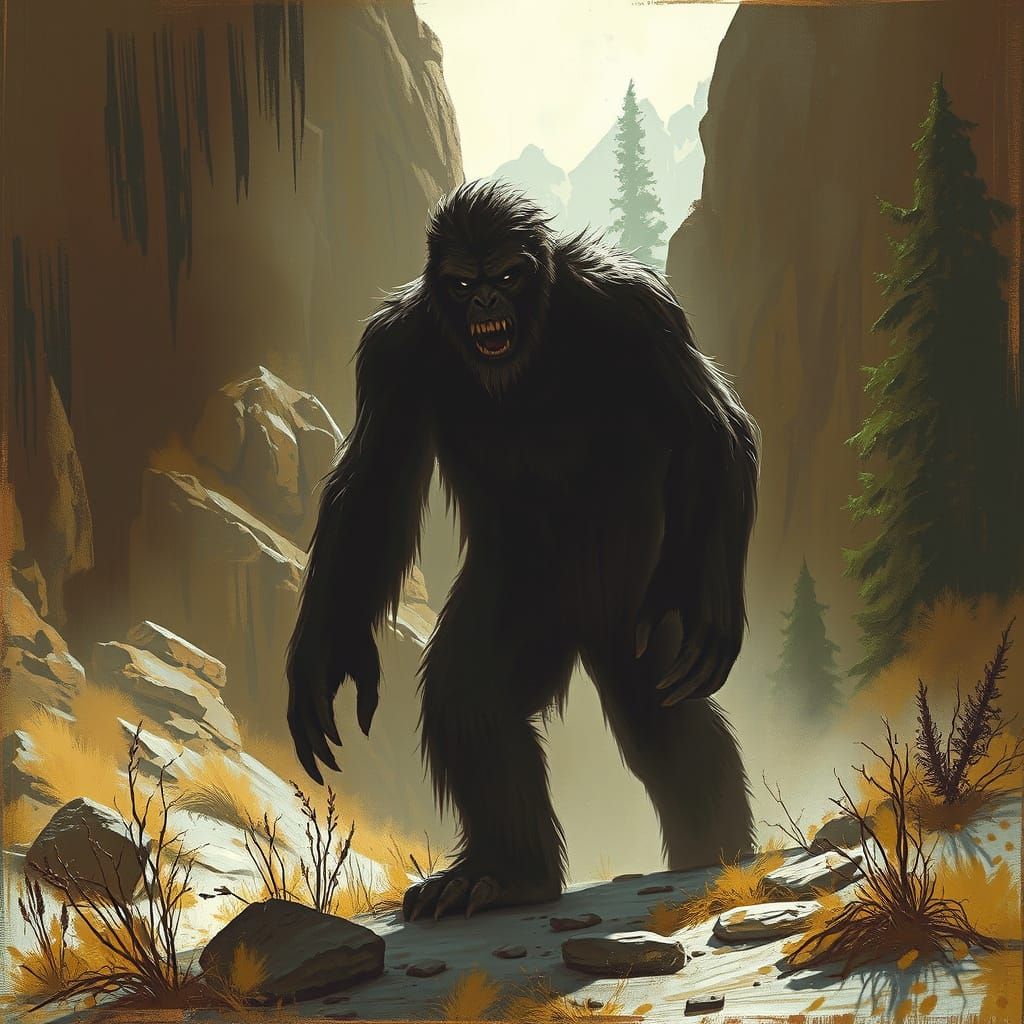 Sinister Sasquatch in Jemez Springs Mountains