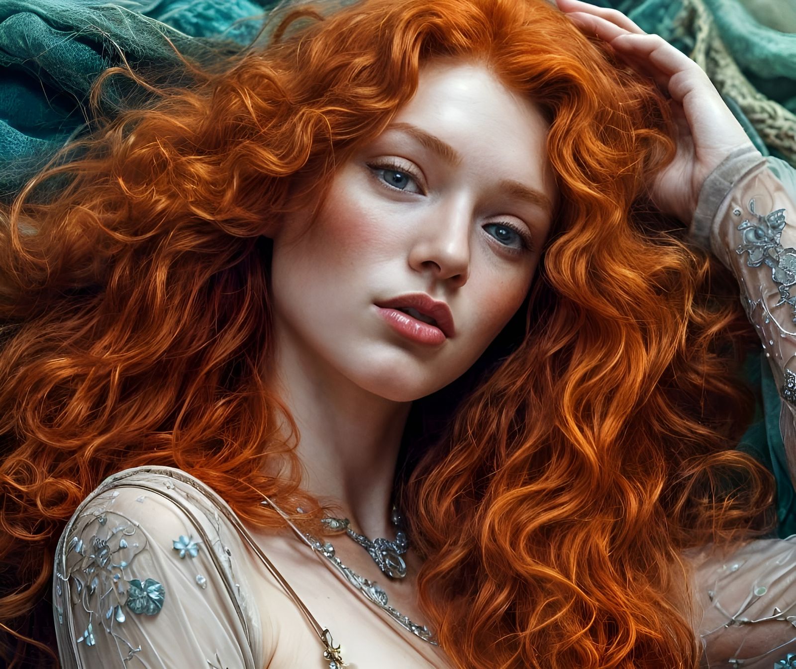 Stunning Ginger Princess Portrait in Filmic Hyperdetail