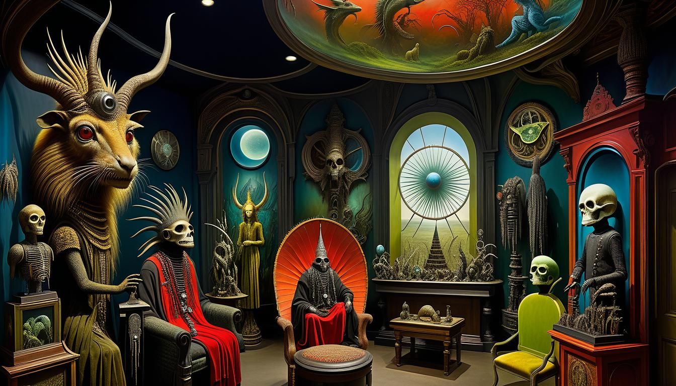 Cryptid Taxidermy Museum: A Surrealist Painting