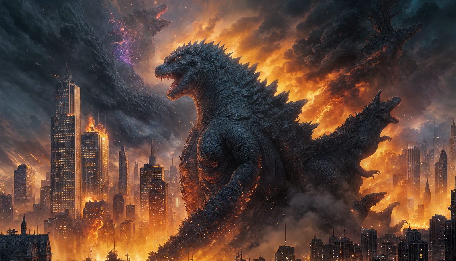 Godzilla's Rampage: A Dark Fantasy Masterpiece