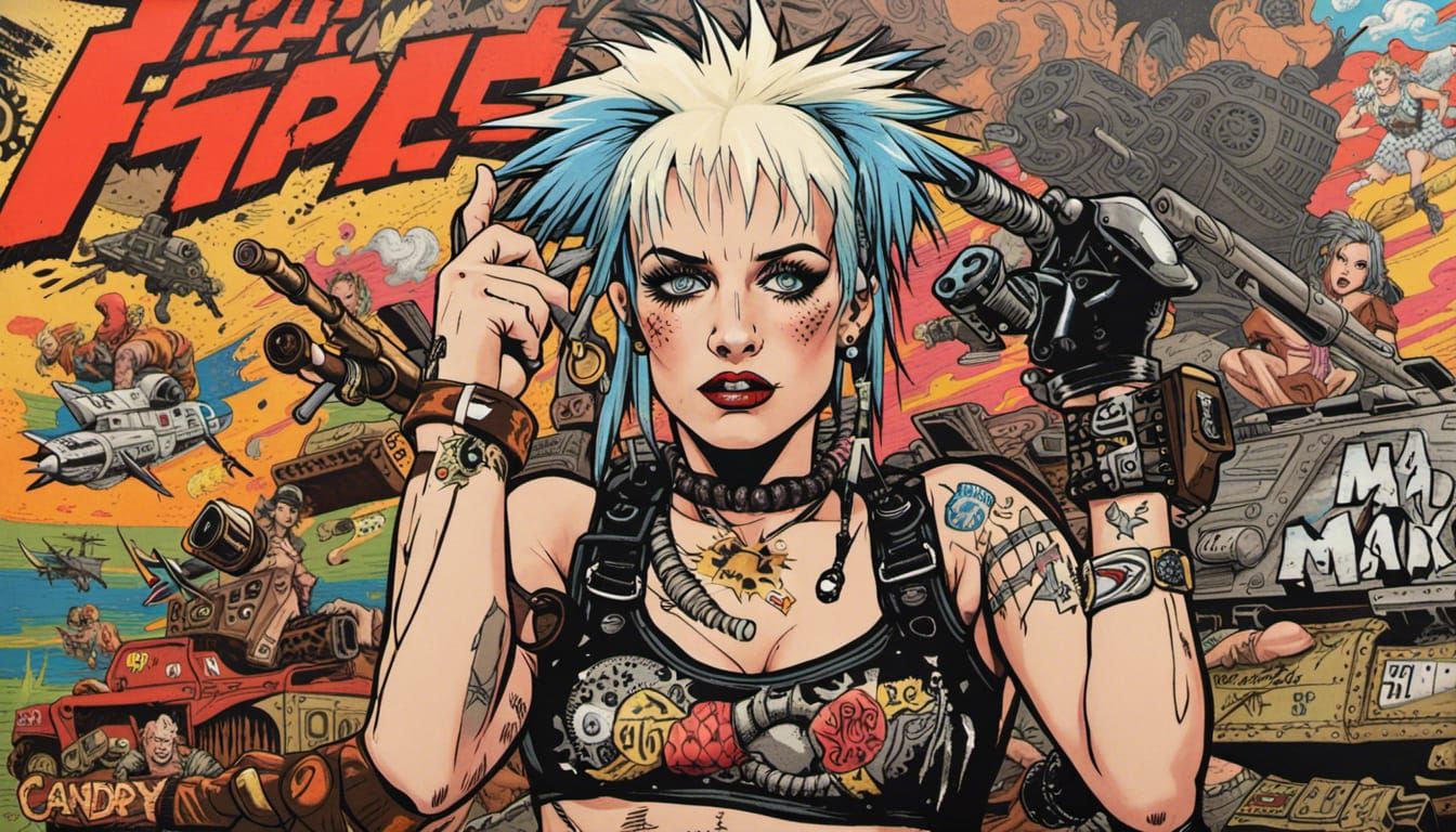 Tank Girl Candy Tank in Comic Book Style