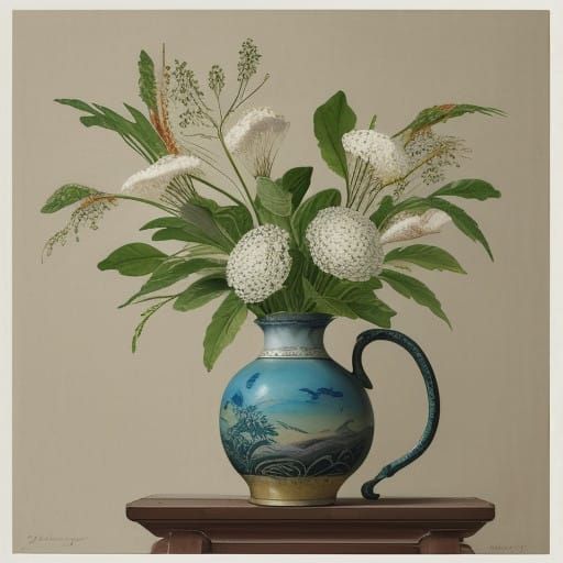 Vibrant Celtery Leaves in Whimsical Watercolor