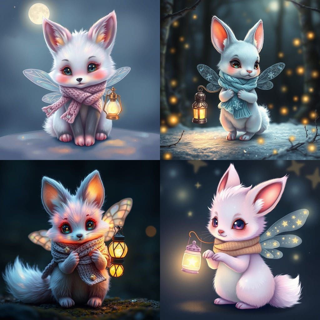 Enchanted Forest Sprite in Pastel Hues