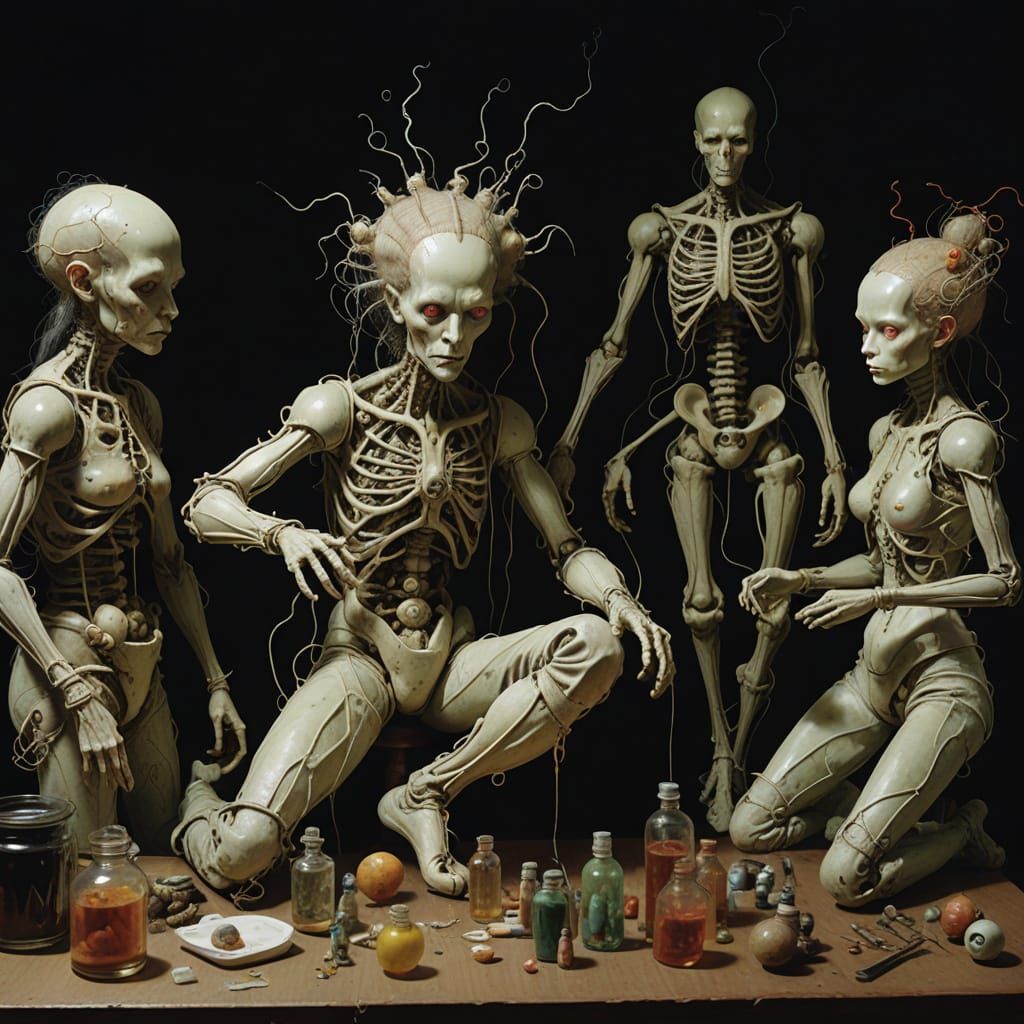 BELLMER DOLLS IN THE LAB - ALL DRESSED UP AND PERFECTLY SAFE!