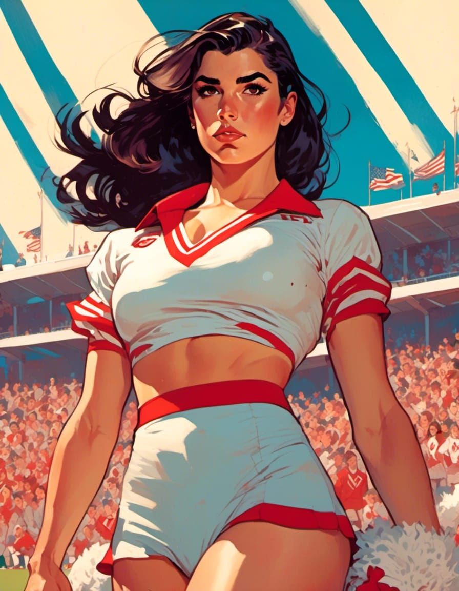 by <lora:VersoComic:1.0> & Jon Whitcomb & Alberto Vargas & H...