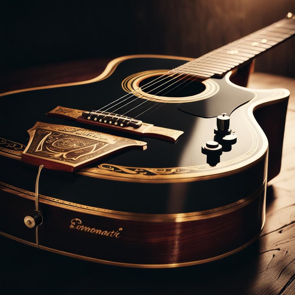 Electro-Acoustic Guitar in Cinematic Lighting