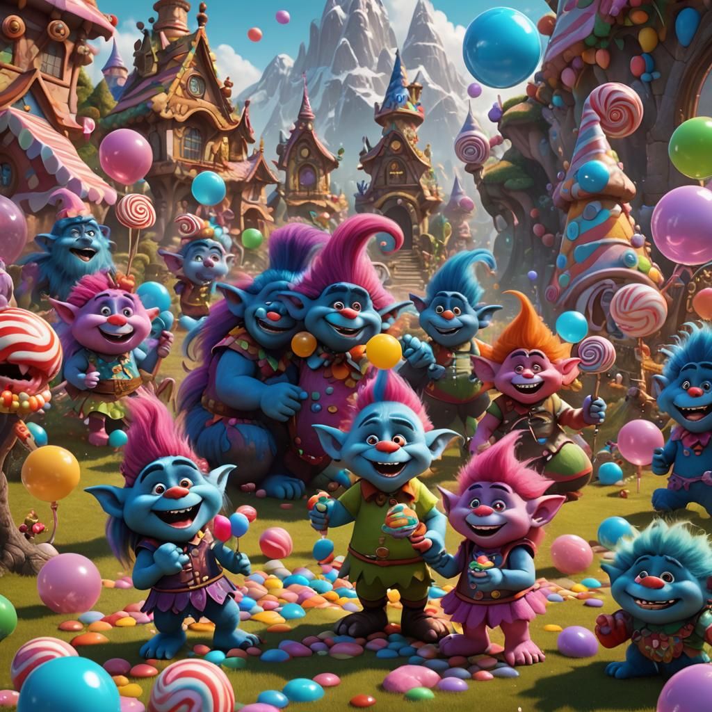 Dreamworks Trolls in Candyland: A Colorful Adventure