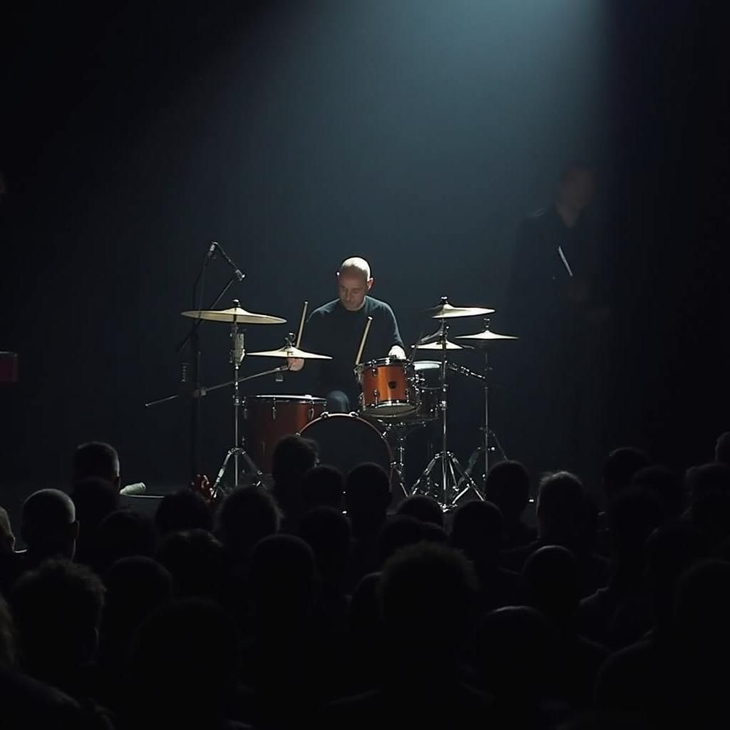 Musician's Dramatic Drum Solo in Concert