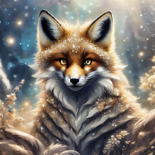 fox with large, expressive eyes