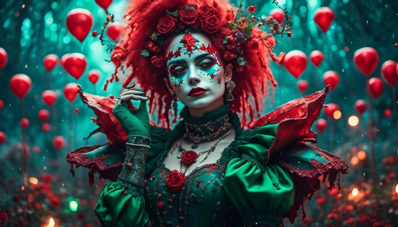 Aetherpunk Jester with Vibrant Colors