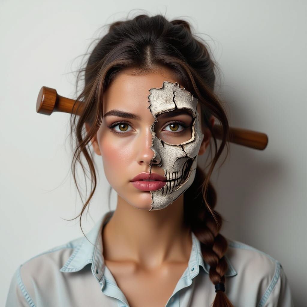 Shattered Face: A Hyperrealistic Vision of Reality