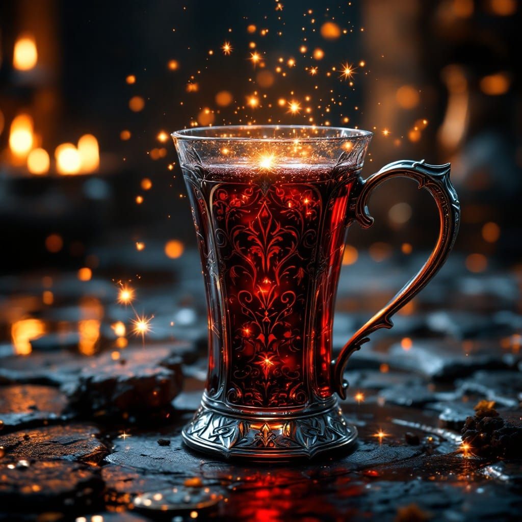 Mystical Mithril Cup in a Viking Mead Hall