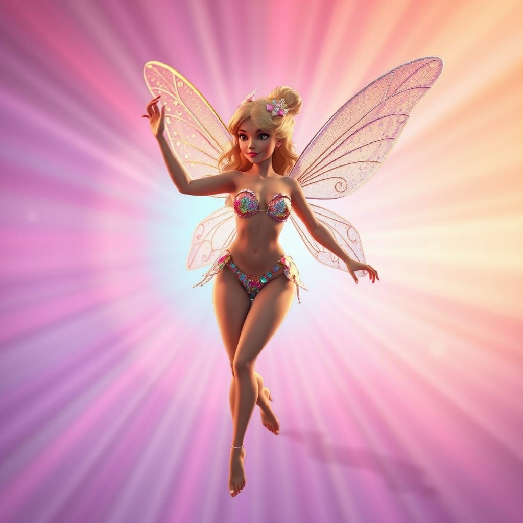 Fairy in Bikini Waltzing, Pixar Disney Concept Art